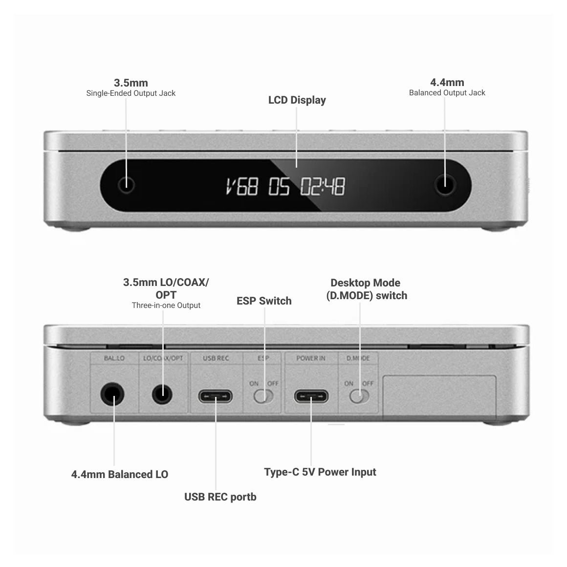 Headphone-Zone-FiiO-DM13-White Transparent-Bluetooth