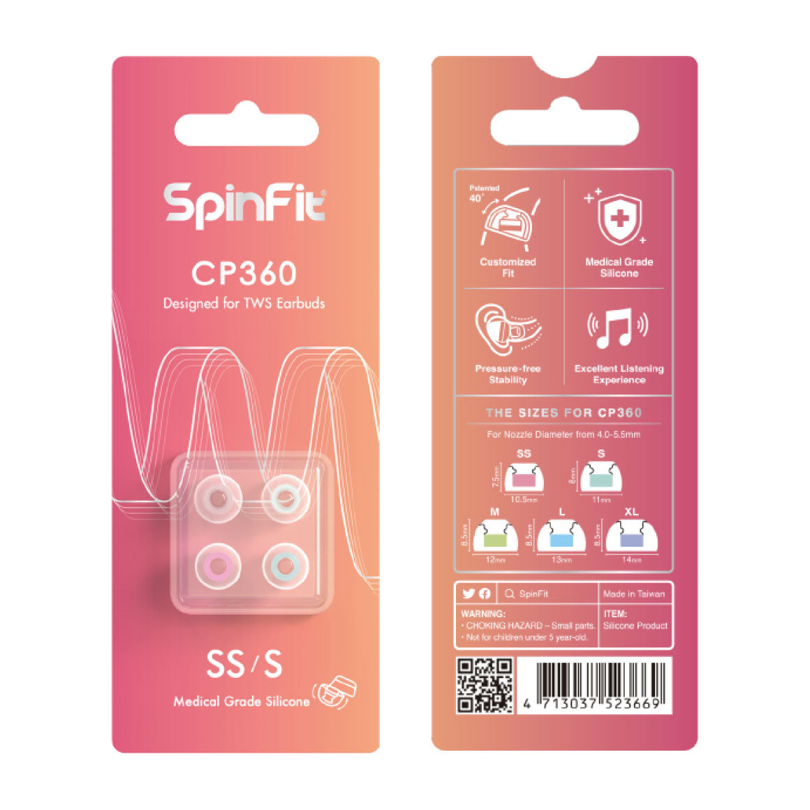 Buy SpinFit CP360 Patented Silicone Eartips